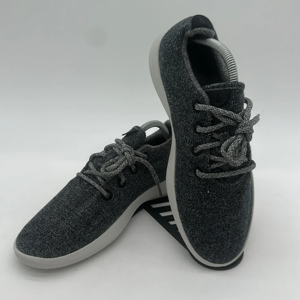 allbirds Men's Size US 10 Natural Gray Merino Wool Runners Lace Up Sneaker Shoes
